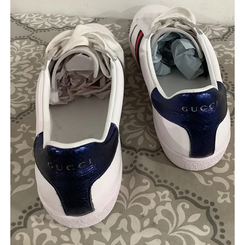 Gucci White Leather Lace Up Sneakers | Men's Size 39-40 (9us)